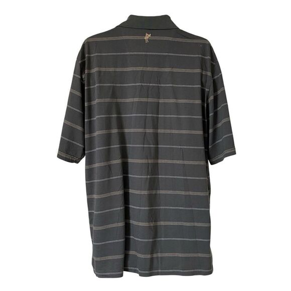 Ashworth Golf Polo Shirt Men's Extra Large Gray Stripe Casual E-Z Tech Cotton - Picture 3 of 7